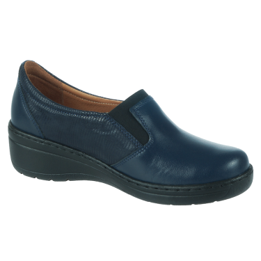 PÓŁBUTY DAMSKIE SKÓRZANE WIELBUT 191 GRANATOWE