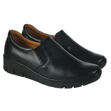 SKÓRZANE PÓŁBUTY DAMSKIE CZARNE WIELBUT 195