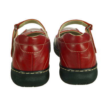 PÓŁBUTY DAMSKIE SKÓRA CZERWONE